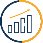 Apresentação de gráficos e dados em tela de notebook